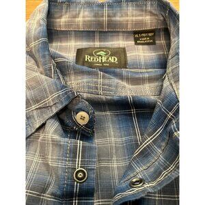 RED HEAD Men's XLT Plaid Cotton Pearl Snaps Long Sleeve Shirt